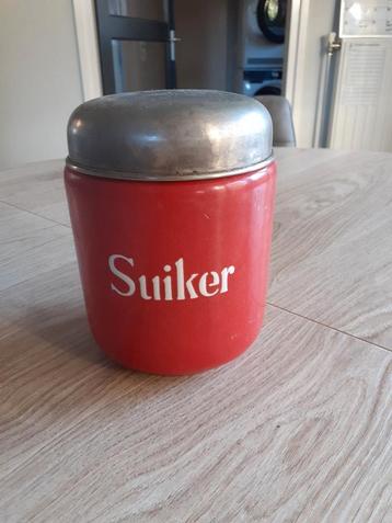 Vintage emaille suikerbus.  beschikbaar voor biedingen