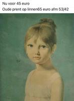 Antieke prent op doek(sale), Ophalen of Verzenden, Zo goed als nieuw, Overige formaten, Aziatisch