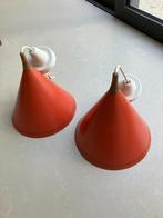 Te koop twee hanglampen vintage, Ophalen, Gebruikt, Vintage, Metaal