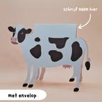 Kaart Wenskaart zelfgemaakt koe boerderij boer *origineel*, Ophalen of Verzenden, Nieuw