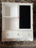 Leuk wandkastje met krijtborddeur en kapstokhaakjes, Huis en Inrichting, Ophalen, Gebruikt, Minder dan 150 cm, Minder dan 100 cm