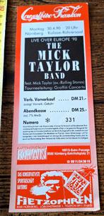 ticket = MICK TAYLOR (Rolling Stones) = 1990, Ophalen of Verzenden, Zo goed als nieuw, Foto of Kaart