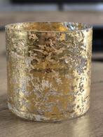 Windlicht glas / goudkleurig, Ophalen, Overige materialen, Zo goed als nieuw, Kandelaar