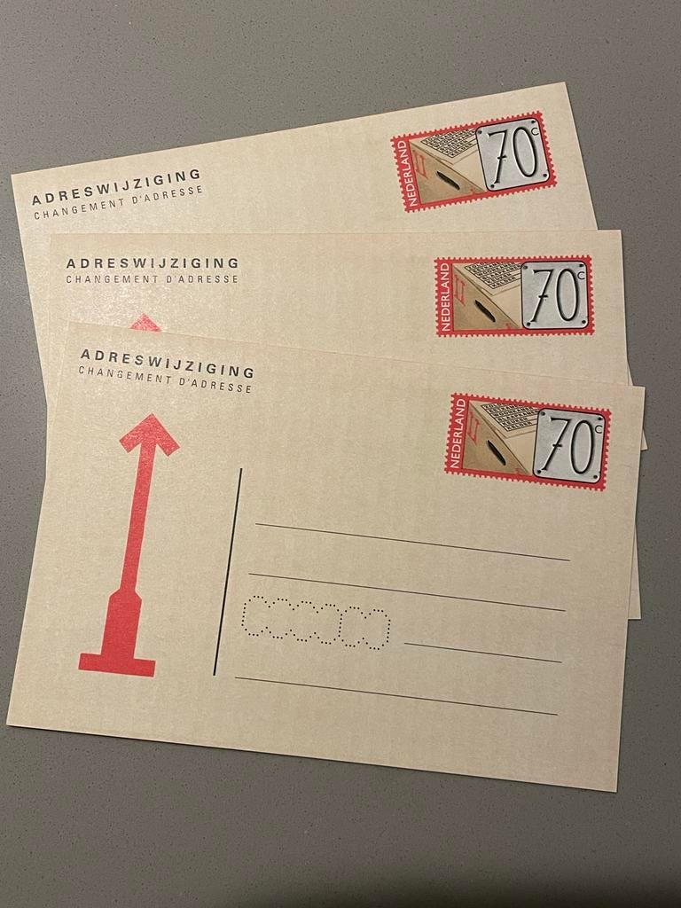 Briefkaart 70 cent Nederland adreswijziging, Ophalen of Verzenden, Briefkaart