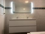 **Wastafelmeubel met Grohe kranen en spiegel**, Doe-het-zelf en Verbouw, Sanitair, Ophalen, Zo goed als nieuw, Chroom, Wastafel