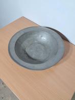 Antieke tinnen schaal., Overige materialen, Gebruikt, Schaal, Rond