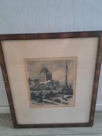 Jan sirks ets "witte huis Rotterdam ", Antiek en Kunst, Kunst | Etsen en Gravures, Ophalen of Verzenden