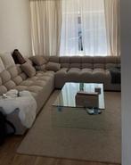 Glazen salontafel, Huis en Inrichting, Tafels | Salontafels, Ophalen, Gebruikt, 100 tot 150 cm, 50 tot 100 cm
