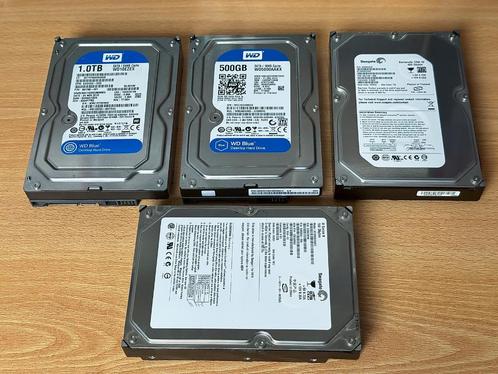 4 harddisks (3x SATA en 1x IDE), Computers en Software, Harde schijven, Gebruikt, Desktop, Intern, HDD, SATA, Ophalen of Verzenden