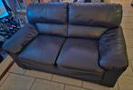 Mooie gebruikte bank - Bruin/Zwart, Huis en Inrichting, Banken | Bankstellen, Gebruikt, Tweepersoons, Ophalen of Verzenden, Rechte bank