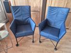 2 Montis Chaplin eetkamerstoelen kobaltblauw, Huis en Inrichting, Ophalen, Twee, Blauw, Zo goed als nieuw