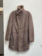 Vintage jaren 70 heren shearling lammy jas bruin beige, L, Ophalen of Verzenden, Zo goed als nieuw, Maat 52/54 (L), Bruin