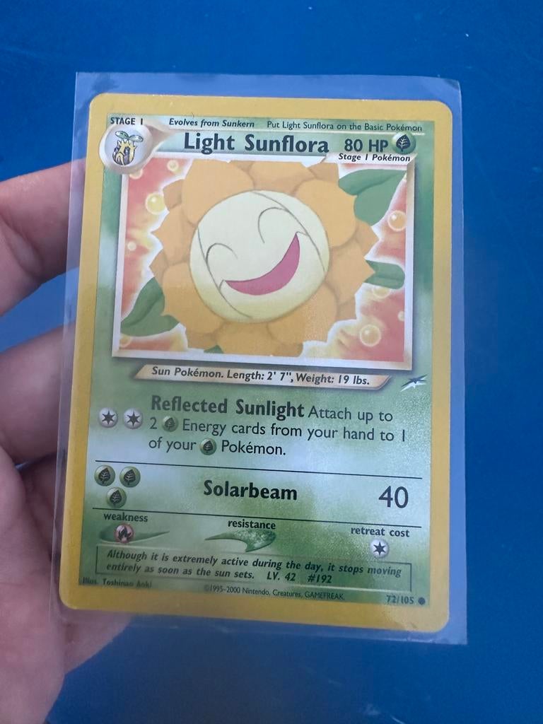 Light Sunflora Kaart 72/105 - Neo Destiny Zeldzaam!, Ophalen of Verzenden, Zo goed als nieuw, Losse kaart