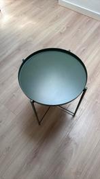 Te koop: groen bijzettafeltje IKEA., Minder dan 55 cm, Rond, Zo goed als nieuw, Ophalen