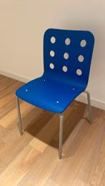 Houten stoel (bureau, kamer, …) (ikea), Ophalen, Gebruikt, Blauw, Eén