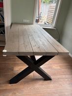 Steigerhouten Eettafel, Huis en Inrichting, Tafels | Eettafels, Ophalen, Gebruikt, 50 tot 100 cm, Vijf personen of meer