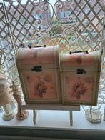 Twee decoratieve wijnkistjes, Ophalen, Minder dan 50 cm, Gebruikt, Minder dan 50 cm