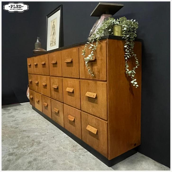 Oude apothekerskast Kast Ladekast Winkelkast, Huis en Inrichting, Kasten | Ladekasten, Gebruikt, Minder dan 100 cm, 200 cm of meer