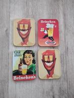Gave set vintage Heineken onderzetters. 4x onderzetter bier., Huis en Inrichting, Glas of Kopje, Onb, Ophalen of Verzenden, Onb