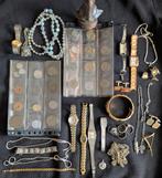 Sieraden, munten, horloges en brons beeldje van Dali erfenis, Ophalen of Verzenden, Overige materialen, Overige typen