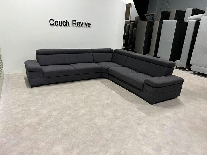 GRATIS LEVERING Z.G.A.N antraciet hoekbank 300x280 Gereinigd, Huis en Inrichting, Banken | Bankstellen, Zo goed als nieuw, Vierpersoons of meer