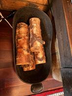 Bak voor hout bij de open haard, Ophalen