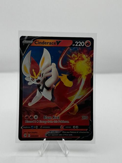 Cinderace V #43/264 Pokemon Fusion Strike, Hobby en Vrije tijd, Verzamelkaartspellen | Pokémon, Nieuw, Losse kaart, Ophalen of Verzenden