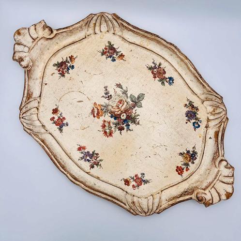 Leuk licht houten dienblad Venetiaanse stijl, Huis en Inrichting, Woonaccessoires | Dienbladen, Ophalen of Verzenden