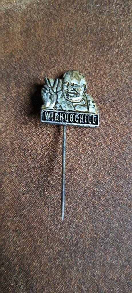 Winston Churchill Speldje/Pin, Verzamelen, Speldjes, Pins en Buttons, Ophalen of Verzenden, Gebruikt, Overige onderwerpen, Speldje of Pin