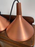 Twee koperen hanglampen 27 cm doorsnee Nordlux Nori 27, Huis en Inrichting, Lampen | Hanglampen, Ophalen of Verzenden, Zo goed als nieuw