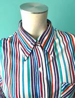 Vintage jaren 70 blouse wit/gekleurd maat 42, Kleding | Dames, Blouses en Tunieken, Vintage, Ophalen of Verzenden, Gedragen, Maat 42/44 (L)