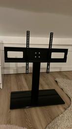 TV standaard metaal met glas zwart, Ophalen of Verzenden, Zo goed als nieuw