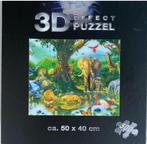 3D Effect Puzzel “Jungle Harmony” 500 stukjes, Ophalen of Verzenden, Minder dan 500 stukjes, Zo goed als nieuw, Legpuzzel