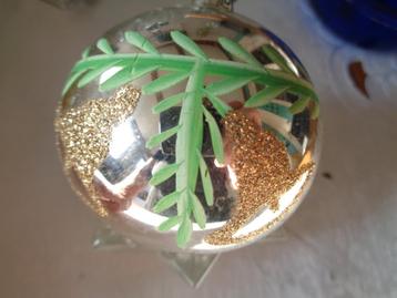 vintage kerst bal handgeschilderd omvang 19.5 cm  beschikbaar voor biedingen