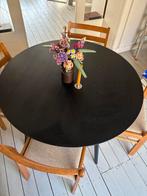 Rowico home Yumi eettafel zwart / d. 115 cm, Huis en Inrichting, Tafels | Eettafels, Ophalen, 100 tot 150 cm, Eikenhout, Zo goed als nieuw