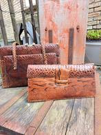 Vintage tas en portemonnee van slangenleer, Ophalen of Verzenden, Gebruikt
