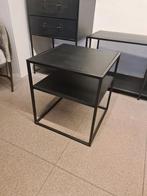 Nieuwe industrieel bijzettafel zwart mangohout 45x45x50cm, Ophalen, ., Nieuw, .