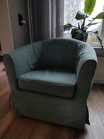 Nette groene fauteuil, Ophalen, 75 tot 100 cm, Zo goed als nieuw, Stof
