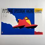 Oude sticker.  OUTBOARD SPEEDBOOT RACING.  ZEEBRUGGE., Ophalen of Verzenden