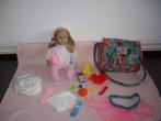 baby chou chou + verzorgingstas +acc, Ophalen of Verzenden, Zo goed als nieuw, Babypop