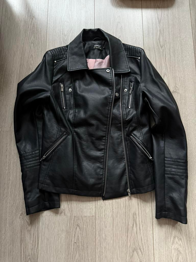 Bikerjack ONLY maat 36, Kleding | Dames, Jasjes, Kostuums en Pakken, Ophalen of Verzenden, Zo goed als nieuw, Maat 36 (S)