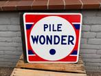 Pile Wonder emaille reclame bord, Ophalen of Verzenden