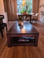 Mooie massief houten salontafel, 50 tot 100 cm, 100 tot 150 cm, Rechthoekig, Ophalen of Verzenden