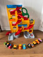 Little People Autobaan met Garage + 12 Auto's, Ophalen, Gebruikt, Speelset, Met geluid