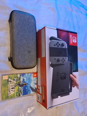 Nintendo Switch + Zelda + Case beschikbaar voor biedingen