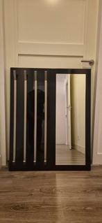 Zwarte Wandkapstok met spiegel, Wandkapstok, Kapstok, Ophalen of Verzenden, Zo goed als nieuw