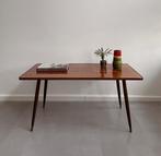 Jaren 60 teakhout ingelegde salontafel, vintage/midcentury, Ophalen, Gebruikt, 100 tot 150 cm, 50 tot 75 cm