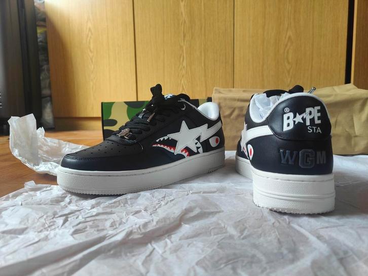 [Limited Edition] BAPE STA WGM Shark Low Zwart-wit | Nieuw, Kleding | Heren, Schoenen, Nieuw, Zwart, Ophalen of Verzenden