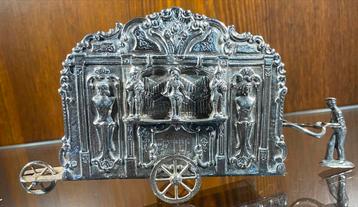 Nederlands zilveren miniatuur draaiorgel beschikbaar voor biedingen