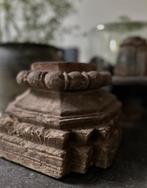 Oude poer kandelaar India sober sleets imperfect bohemian, Ophalen of Verzenden